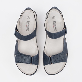 Goodin Sandalias de mujeres clásicas de la marina azul 3