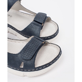 Goodin Sandalias de mujeres clásicas de la marina azul 5