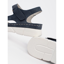 Goodin Sandalias de mujeres clásicas de la marina azul 1