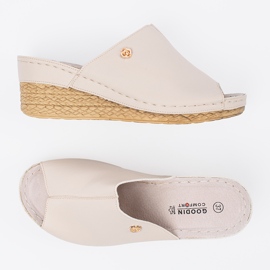 Goodin Cuñas beige para mujeres 4