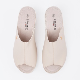 Goodin Cuñas beige para mujeres 3