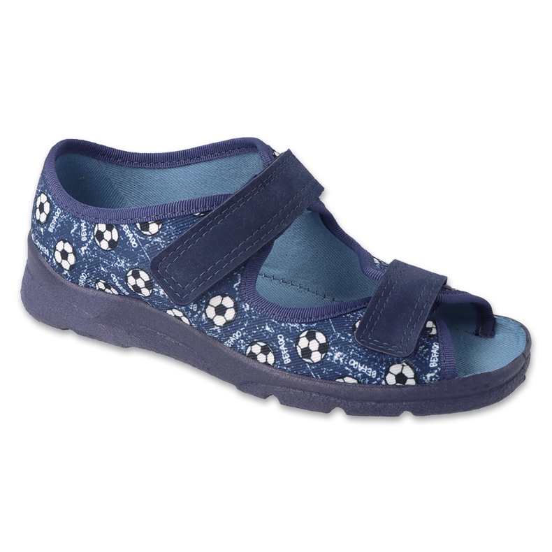 Sandalias infantil befado 969Y170, azul marino, con bolitas 1