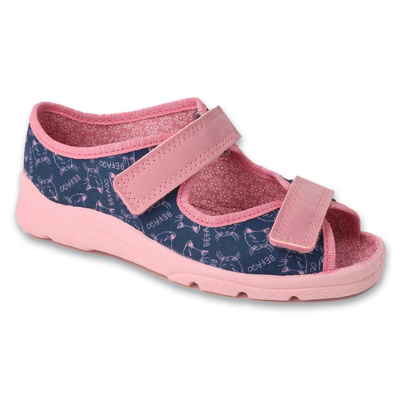 Pantuflas infantiles befado con velcro 969Y171 rosa azul 1 Pantuflas infantiles befado con velcro 969Y171 rosa azul 1