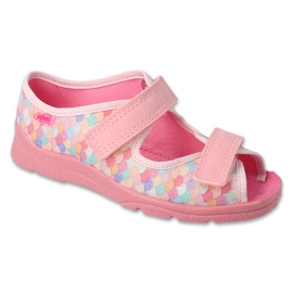 Sandalias befado infantil con velcro 969Y169 rosa rosado 1
