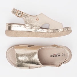 Goodin Sandalias planas doradas con hebilla dorado 1 Goodin Sandalias planas doradas con hebilla dorado 1