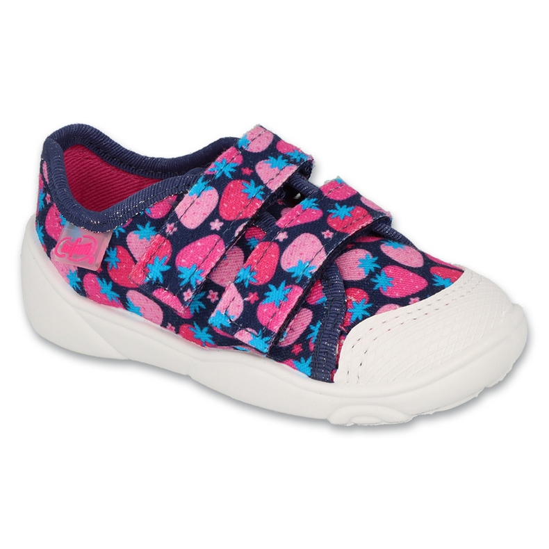 Zapatillas para niños de Befado 907p153 rosa fresas 1