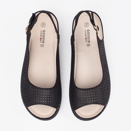 Goodin Sandalias de Openwork Black Comunicación negro 2