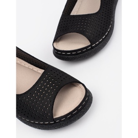 Goodin Sandalias de Openwork Black Comunicación negro 4