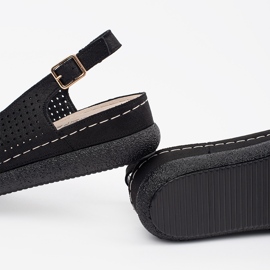 Goodin Sandalias de Openwork Black Comunicación negro 5