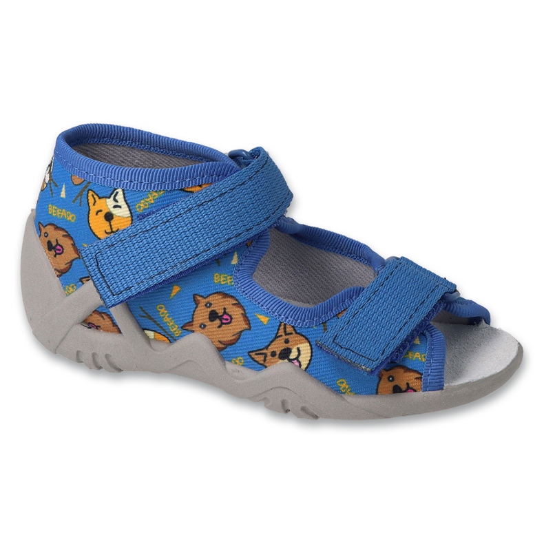 Sandalias Befado Inserto de cuero para niños 350p042 azul en perros 1