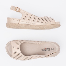 Goodin Sandalias livianas y cómodas dorado 4
