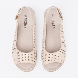 Goodin Sandalias livianas y cómodas dorado 1
