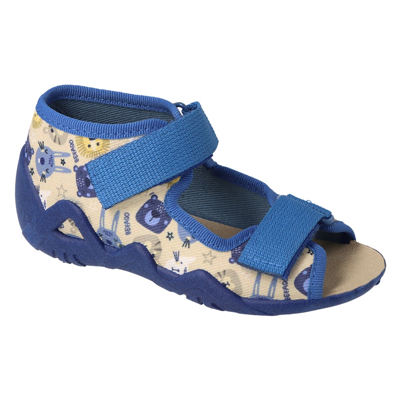 Sandalias Befado Inserto de cuero para niños 350p040 beige beige 1