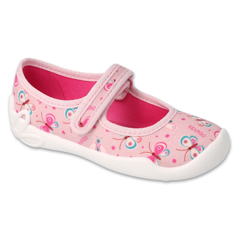 Pantuflas infantiles befado 114X523 rosa con mariposas 1