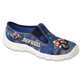 Zapatillas para niños de Befado 975y178 Aplicación de motocicleta azul marino 1