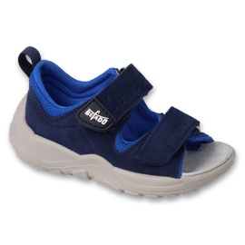 Sandalias Befado Inserto de cuero para niños 721p007 azul marino 1