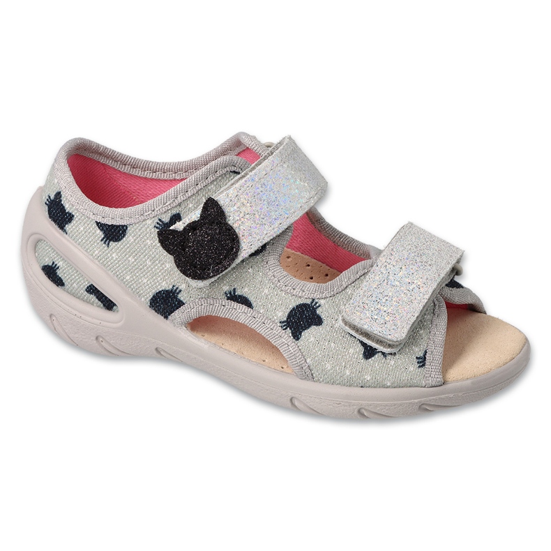 Sandalias Befado Inserto de cuero para niños 065p176 Cats grises 1