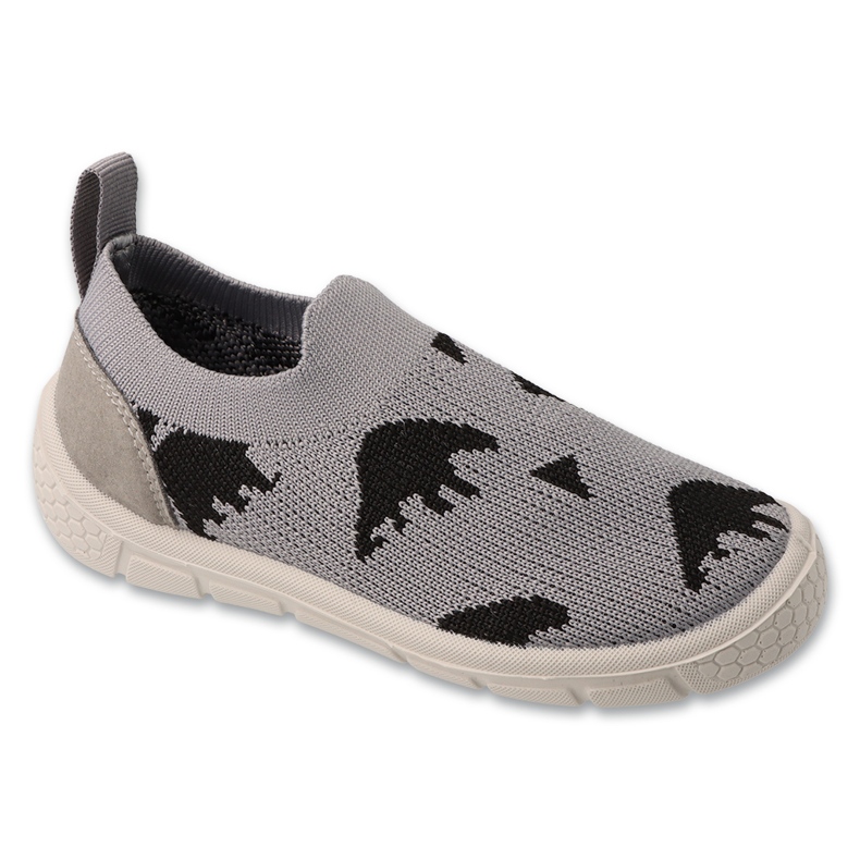 Befado Baby Slippers Gray 102x005 Black Apply gris 1