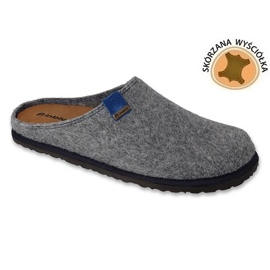 Zapatillas de hombre Inblu con aplicación de piel 155M020 gris 1