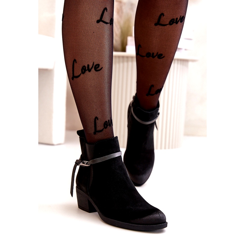 Zazoo 60478 Tacones de gamuza con cremallera negra aislada negro 2 Zazoo 60478 Tacones de gamuza con cremallera negra aislada negro 2