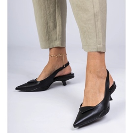 Sandalias negras de tacón bajo de Gougeon. negro 3