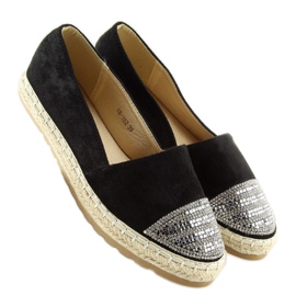 Alpargatas negras mujer H8-102 negro 2