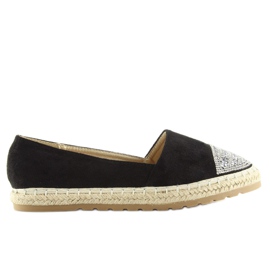 Alpargatas negras mujer H8-102 negro 5