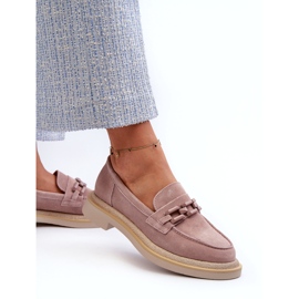 S.Barski Mocasines De Mujer De Ante Con Tacón Plano Con Decoración D&A TW101 Dirty Pink rosado 2 S.Barski Mocasines De Mujer De Ante Con Tacón Plano Con Decoración D&A TW101 Dirty Pink rosado 2