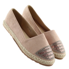 Alpargatas rosas para mujer H8-102 champagne rosado 2