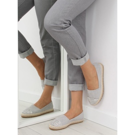 Alpargatas grises para mujer H8-102 plata 4
