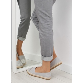 Alpargatas grises para mujer H8-102 plata 5