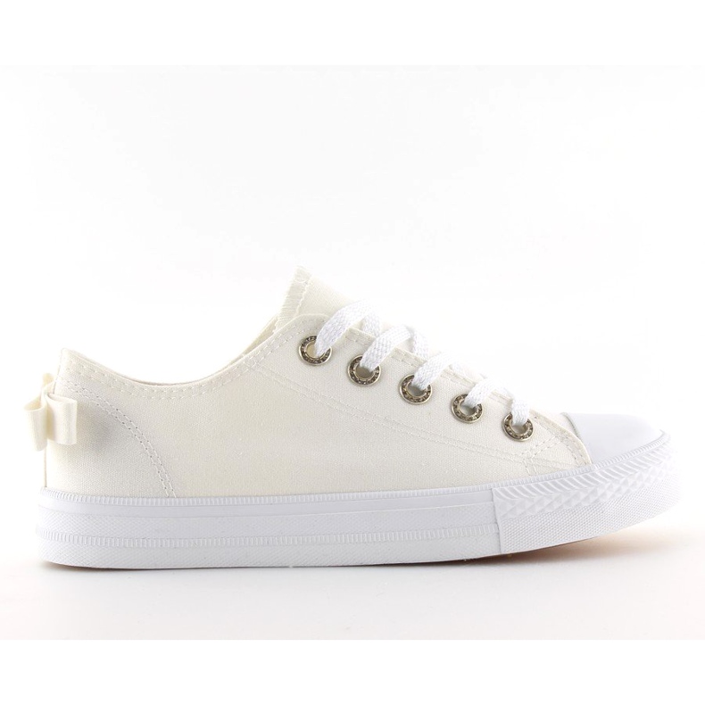 Deportivas blancas de mujer con lazo 8935 White blanco 1