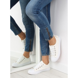 Deportivas blancas de mujer con lazo 8935 White blanco 3
