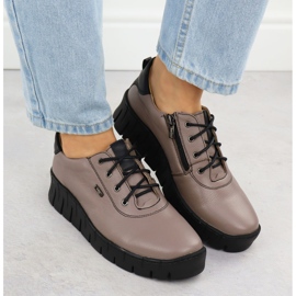 Zapatos de cuero para mujeres para caqui helios 420 marrón 6