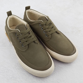 Zapatillas textiles para hombres Khaki Big Star RR174064 verde 2