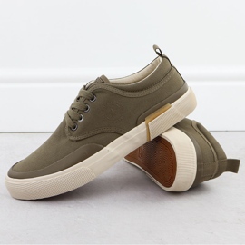 Zapatillas textiles para hombres Khaki Big Star RR174064 verde 4