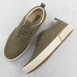 Zapatillas textiles para hombres Khaki Big Star RR174064 verde 3
