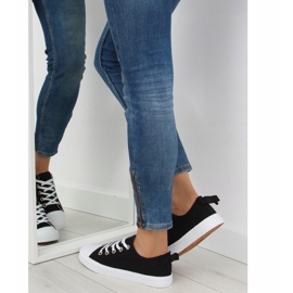 Deportivas negras de mujer con lazo 8935 Black negro 4
