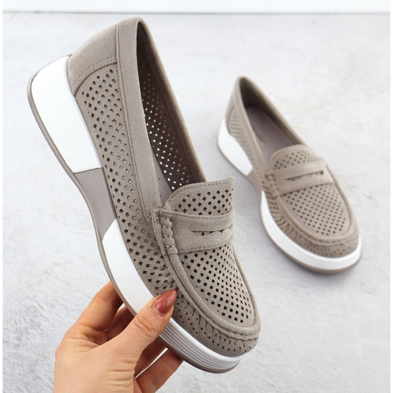 Zapatos de trabajo para mujeres en la plataforma gris Sergio Leone 095H 1