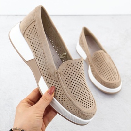 Zapatos Openwork para mujeres en la plataforma Beige Sergio Leone 094H 1