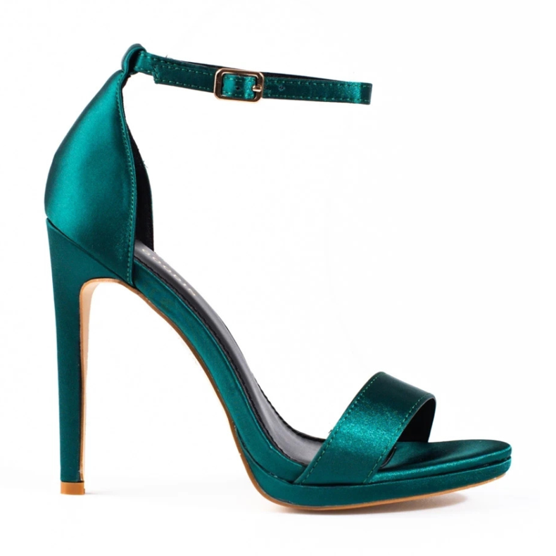 Sandalias mujer tacón Shelovet verde 1