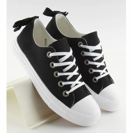 Deportivas negras de mujer con lazo 8935 Black negro 5
