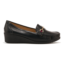 Mocasines cuña negros 3