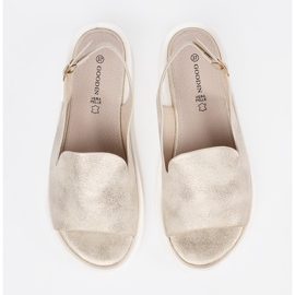 Goodin Sandalias de mujeres en oro y cómodas doradas dorado 1