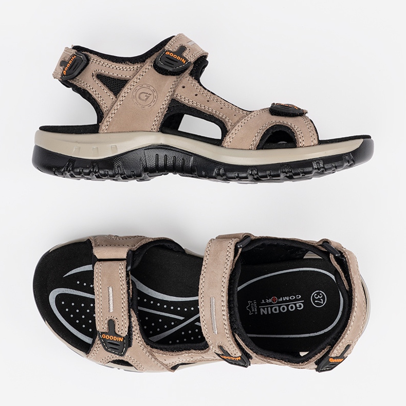 Goodin Sandalias de deportes marrones para mujeres marrón 1