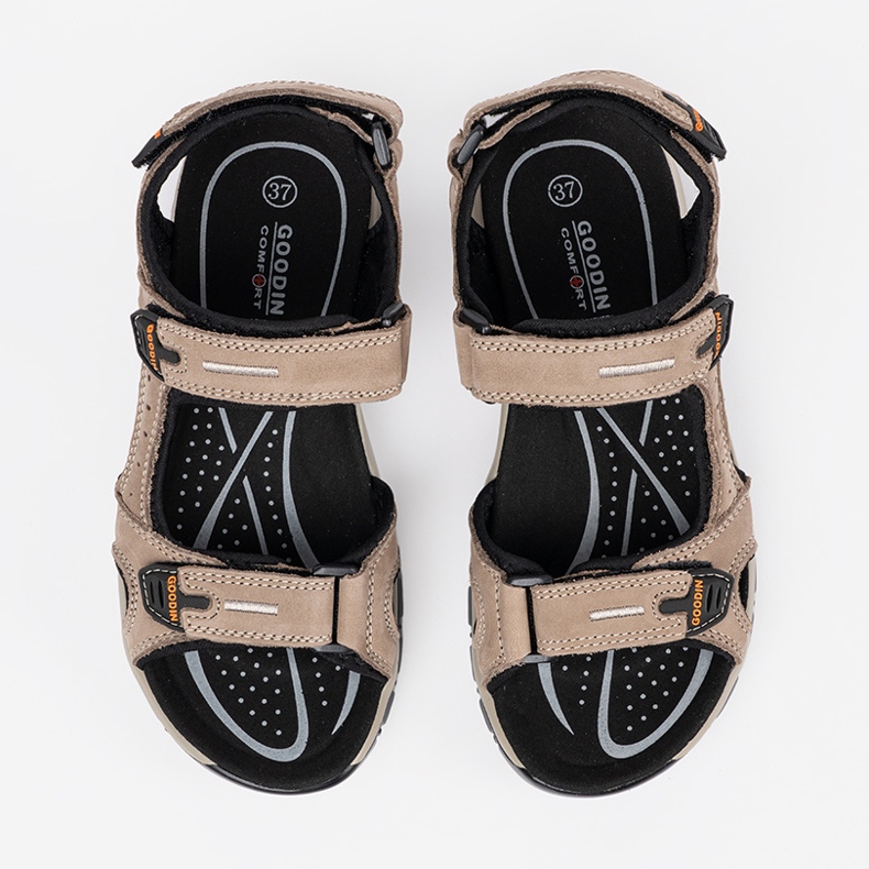 Goodin Sandalias de deportes marrones para mujeres marrón 2