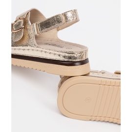 Goodin Sandalias de oro con elementos dorados 1