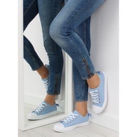 Deportivas de mujer con lazo, azul 8935 Blue 2