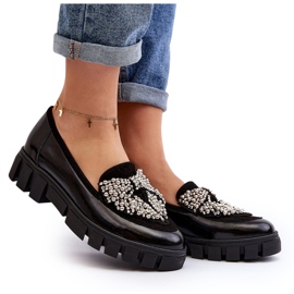 Mocasines mujer charol Laura Messi 2785 Negro 5