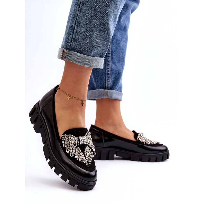 Mocasines mujer charol Laura Messi 2785 Negro 3